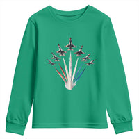 US Airplane Fighter Jet American Flag 4th Of July Youth Sweatshirt - Wonder Print Shop