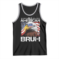 Funny All American Bruh Bald Eagle Tank Top American Flag 4th Of July Patriotic - Wonder Print Shop