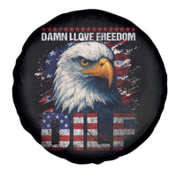 Funny 4th Of July DILF Damn I Love Freedom Spare Tire Cover Vintage Bald Eagle 4th Of July - Wonder Print Shop