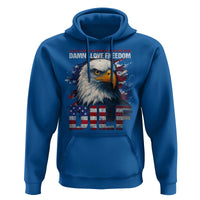 Funny 4th Of July DILF Damn I Love Freedom Hoodie Vintage Bald Eagle 4th Of July - Wonder Print Shop