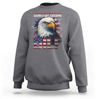 Funny 4th Of July DILF Damn I Love Freedom Sweatshirt Vintage Bald Eagle 4th Of July - Wonder Print Shop