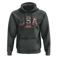 Funny USA 1776 Patriotic 4th of July American Flag Hoodie - Wonder Print Shop