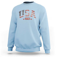 Funny USA 1776 Patriotic 4th of July American Flag Sweatshirt - Wonder Print Shop