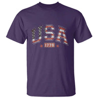 Funny USA 1776 Patriotic 4th of July American Flag T Shirt - Wonder Print Shop