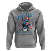Funny Festive Feral and Pregnant Hoodie Running On Freedom And Cravings 4th of July Maternity Raccoon - Wonder Print Shop