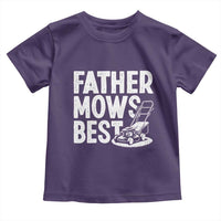 Funny Father Mows Best Toddler T Shirt Fathers Day Dad Jokes Lawn Mowing