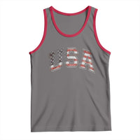 Funny USA Patriotic 4th of July American Flag Tank Top - Wonder Print Shop