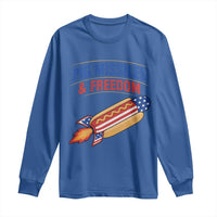 Pig Missiles And Freedom Hot Dog 4th of July Humor Long Sleeve Shirt