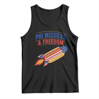 Pig Missiles And Freedom Hot Dog 4th of July Humor Tank Top