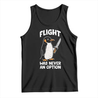 Penguin Flight Was Never An Option Tank Top Funny Dark Humor