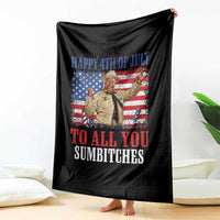 Happy 4th of July To All You Sumbitches Throw Blanket Funny Smokey Patriotic American 70s Movie The Bandit