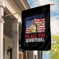Happy 4th of July To All You Sumbitches Garden Flag Funny Smokey Patriotic American 70s Movie The Bandit