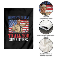 Happy 4th of July To All You Sumbitches Garden Flag Funny Smokey Patriotic American 70s Movie The Bandit