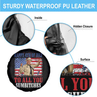 Happy 4th of July To All You Sumbitches Spare Tire Cover Funny Smokey Patriotic American 70s Movie The Bandit