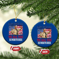Happy 4th of July To All You Sumbitches Ceramic Ornament Funny Smokey Patriotic American 70s Movie The Bandit