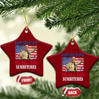 Happy 4th of July To All You Sumbitches Ceramic Ornament Funny Smokey Patriotic American 70s Movie The Bandit