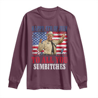 Happy 4th of July To All You Sumbitches Long Sleeve Shirt Funny Smokey Patriotic American 70s Movie The Bandit