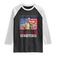 Happy 4th of July To All You Sumbitches Raglan Shirt Funny Smokey Patriotic American 70s Movie The Bandit