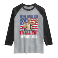 Happy 4th of July To All You Sumbitches Raglan Shirt Funny Smokey Patriotic American 70s Movie The Bandit