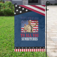 Happy 4th of July To All You Sumbitches Patriotic Garden Flag Funny Smokey Patriotic American 70s Movie The Bandit