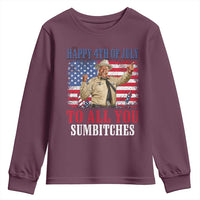 Happy 4th of July To All You Sumbitches Youth Sweatshirt Funny Smokey Patriotic American 70s Movie The Bandit