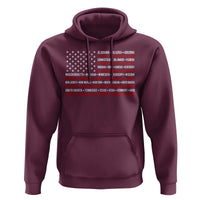 50 US States 4th of July Vintage American Flag Hoodie