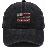 50 US States 4th of July Vintage American Flag Washed Cotton Baseball Cap