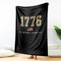 1776 National Champs 250th Anniversary USA 4th of July Throw Blanket