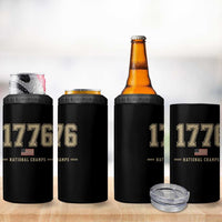 1776 National Champs 250th Anniversary USA 4th of July 4 in 1 Can Cooler Tumbler