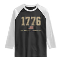 1776 National Champs 250th Anniversary USA 4th of July Raglan Shirt
