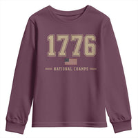 1776 National Champs 250th Anniversary USA 4th of July Youth Sweatshirt