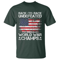 Back To Back Undefeated World War Champs 4th Of July T Shirt 1918 1945 US History