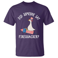 Patriotic Silly Goose 4th of July T Shirt Did Someone Say Firequacker