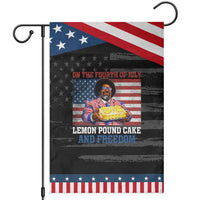 Lemon Pound Cake And Freedom Patriotic Garden Flag 4th of July Hip Hop Edgy Humor Rap Fan