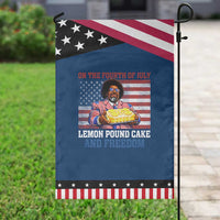 Lemon Pound Cake And Freedom Patriotic Garden Flag 4th of July Hip Hop Edgy Humor Rap Fan