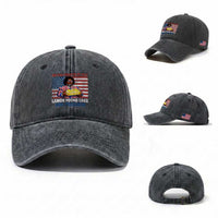Lemon Pound Cake And Freedom Washed Cotton Baseball Cap 4th of July Hip Hop Edgy Humor Rap Fan