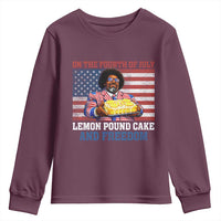 Lemon Pound Cake And Freedom Youth Sweatshirt 4th of July Hip Hop Edgy Humor Rap Fan