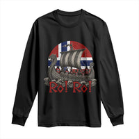 Ro Ro Norway Long Sleeve Shirt Norwegian Viking Row Longship Norge Football Fan