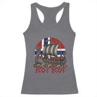 Ro Ro Norway Racerback Tank Top Norwegian Viking Row Longship Norge Football Fan