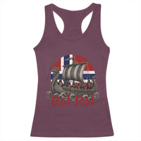 Ro Ro Norway Racerback Tank Top Norwegian Viking Row Longship Norge Football Fan