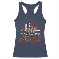 Ro Ro Norway Racerback Tank Top Norwegian Viking Row Longship Norge Football Fan
