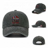 Ro Ro Norway Washed Cotton Baseball Cap Norwegian Viking Row Longship Norge Football Fan