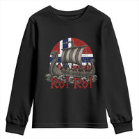 Ro Ro Norway Youth Sweatshirt Norwegian Viking Row Longship Norge Football Fan