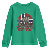 Ro Ro Norway Youth Sweatshirt Norwegian Viking Row Longship Norge Football Fan