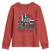 Ro Ro Norway Youth Sweatshirt Norwegian Viking Row Longship Norge Football Fan