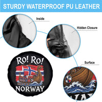 Ro Ro Norway Viking Row Spare Tire Cover Norwegian Flag Longship for Norge Football Fan