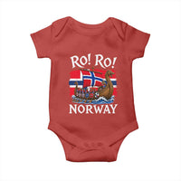 Ro Ro Norway Viking Row Baby Onesie Norwegian Flag Longship for Norge Football Fan