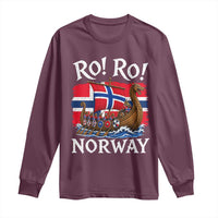 Ro Ro Norway Viking Row Long Sleeve Shirt Norwegian Flag Longship for Norge Football Fan