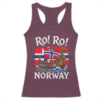 Ro Ro Norway Viking Row Racerback Tank Top Norwegian Flag Longship for Norge Football Fan