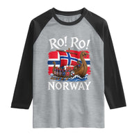 Ro Ro Norway Viking Row Raglan Shirt Norwegian Flag Longship for Norge Football Fan